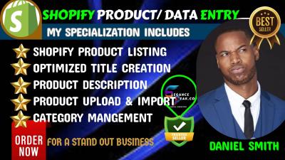 I will boost your Shopify sales with SEO optimized product listings and data entry