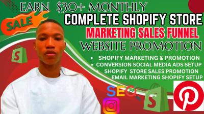 I will boost Shopify sales, complete Shopify marketing sales promotion, Shopify SEO