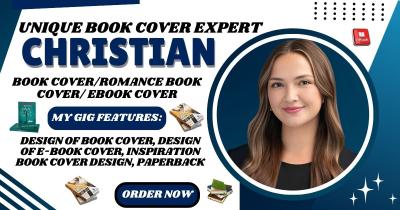 I will design unique christian book cover design romance book cover, ebook cover design