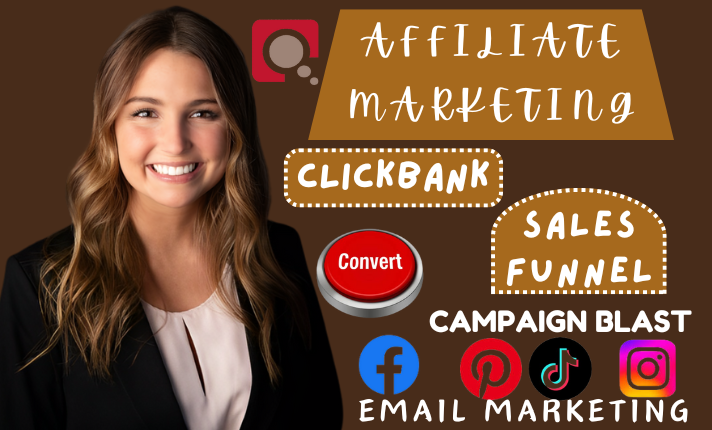 I will build clickbank affiliate marketing, do tik tok affiliate for clickbank sales