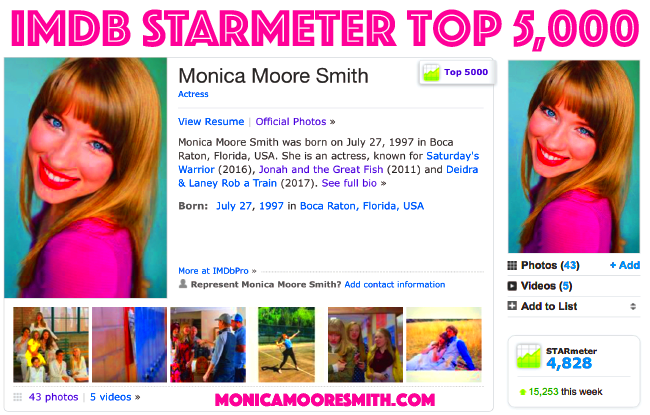 IMDB STARmeter Top 5000 Monica Moore Smith