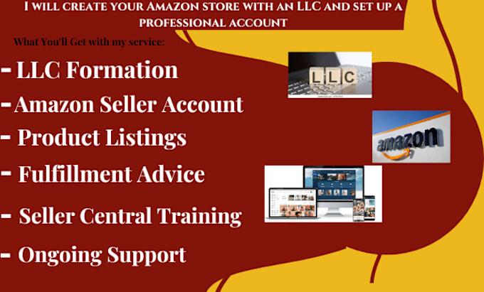 I will create or setup amazon seller account with llc ltd for non usa, uk resident m mdig_nite Mdig B create or setup amazon seller account with llc ltd for non usa, uk resident Full Screen create or setup amazon seller account with llc ltd for non usa, uk resident create or setup amazon seller account with llc ltd for non usa, uk resident create or setup amazon seller account with llc ltd for non usa, uk resident create or setup amazon seller account with llc ltd for non usa, uk resident create or setup amazon seller account with llc ltd for non usa, uk resident About this gig Looking to establish a strong presence on Amazon while ensuring legal protection through an LLC? I offer a comprehensive service that includes setting up your Amazon store professionally and forming a Limited Liability Company (LLC). What You’ll Get: Tailored expert guidance to meet your business needs. Professional setup for strong brand representation. SEO-optimized content for enhanced visibility. Guidance on FBA or FBM strategies based on your goals. Efficient dashboard management tips. Ongoing support for post-launch inquiries. Why Choose Me? Extensive experience in e-commerce and legal compliance. Customized strategies aligned with your business objectives. Strict adherence to Amazon’s policies and legal standards. Transform your online store with expert setup and legal protection through an LLC. Contact me today to get started! Get to know Mdig B mdig_nite Mdig B Online Contact me From Nigeria Member since Jul 2024 Avg. response time 1 hour Languages English, French My name is MDIGNITE, and I have years of expertise as a professional specializing in digital marketing, email marketing, and social media strategies. With a strong background in designing and optimizing Shopify stores, promoting them effectively on social media, and crafting high-converting ad campaigns, I excel in driving traffic and boosting conversion rates for e-commerce businesses. As a dedicated specialist, I ensure exceptional service delivery and resolve any challenges that business owners may encounter with confidence and efficiency. My portfolio See Projects (2) Order details SETUP AMAZON WITH LLC LLC Formation Services, Amazon Store Setup, Product Listings Optimization and full support 4-day delivery 3 Revisions Gig Quantity Continue ($500) FAQ Why should I use an LLC for my Amazon store? Forming an LLC provides legal protection and separates personal assets from business liabilities, offering credibility and potential tax advantages. What’s the difference between FBA and FBM? FBA (Fulfillment by Amazon) means Amazon handles shipping and customer service, while FBM (Fulfillment by Merchant) requires you to manage these aspects. Can you help with Amazon’s Brand Registry? Yes, we assist in registering your trademarked brand with Amazon’s Brand Registry for IP protection and brand credibility How long does setup take for my Amazon store and LLC? Timelines vary based on state LLC requirements and store complexity. We aim for efficiency and keep you updated throughout the process. What ongoing support do you provide after setup? We offer continuous support for troubleshooting, strategy adjustments, and updates on Amazon policies to ensure your store runs smoothly. How do I get started? Contact us to discuss your project. We’ll tailor our services to your needs and provide a proposal for your Amazon store setup and LLC formation. Related tags amazon llcusa llcllc registrationamazon store