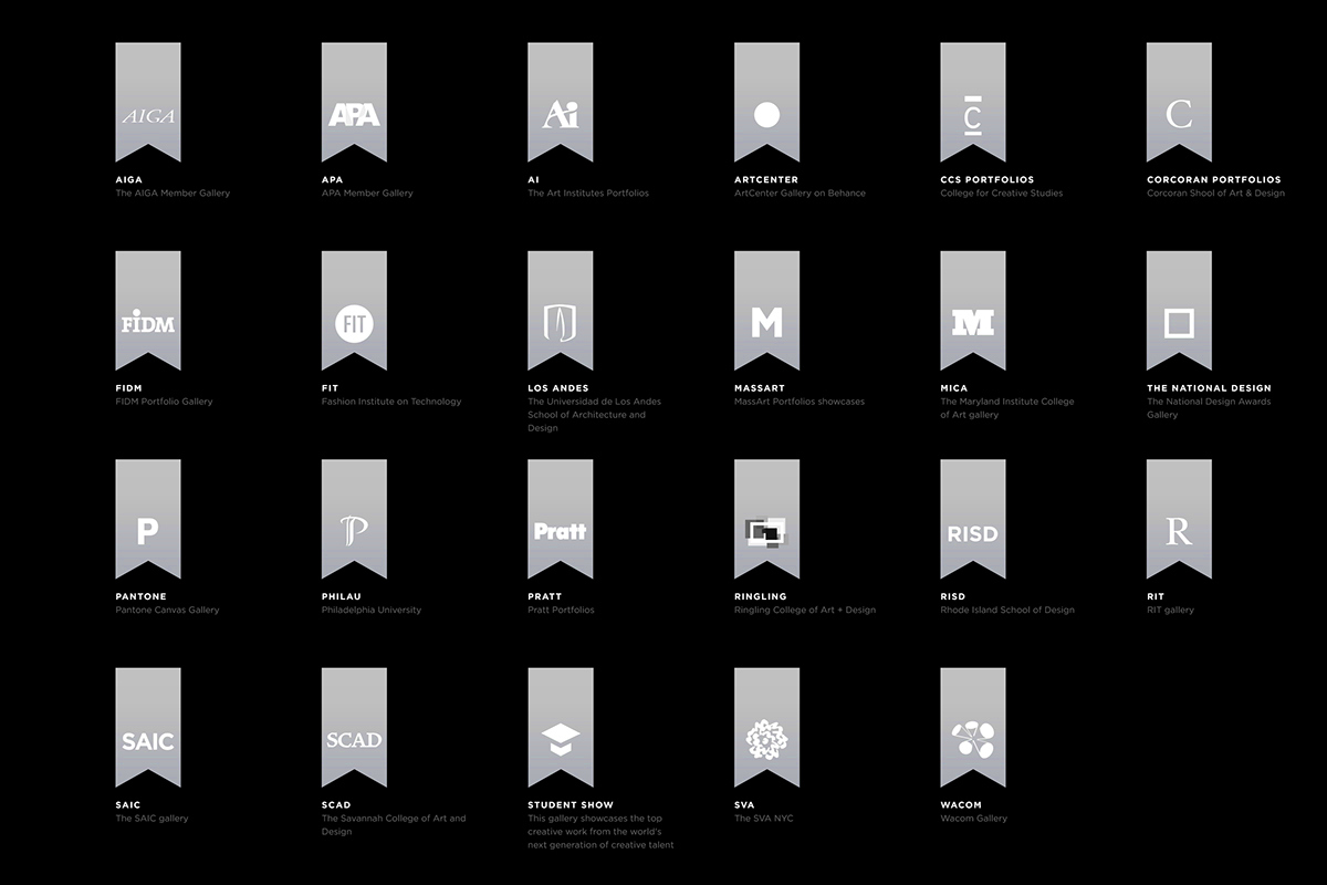 Behance badges list FREE Behance