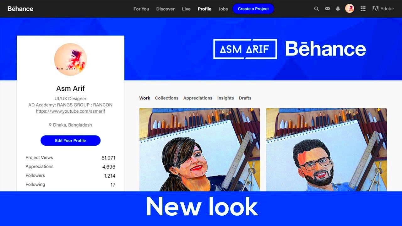 Behance New Look How to make Behance Banner Behance Banner Size 