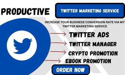 I will do crypto website promotion link promotion, ebook business marketing via twitter