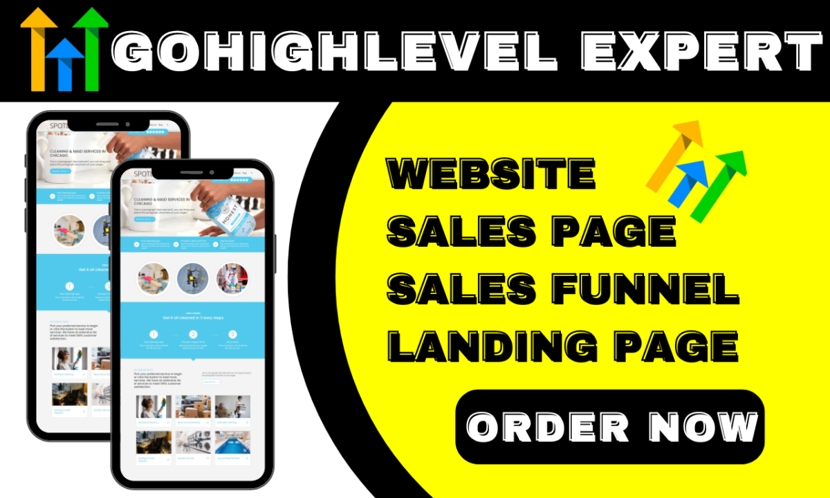 I will gohighlevel expert for gohighlevel website gohighlevel salesfunnel landing page