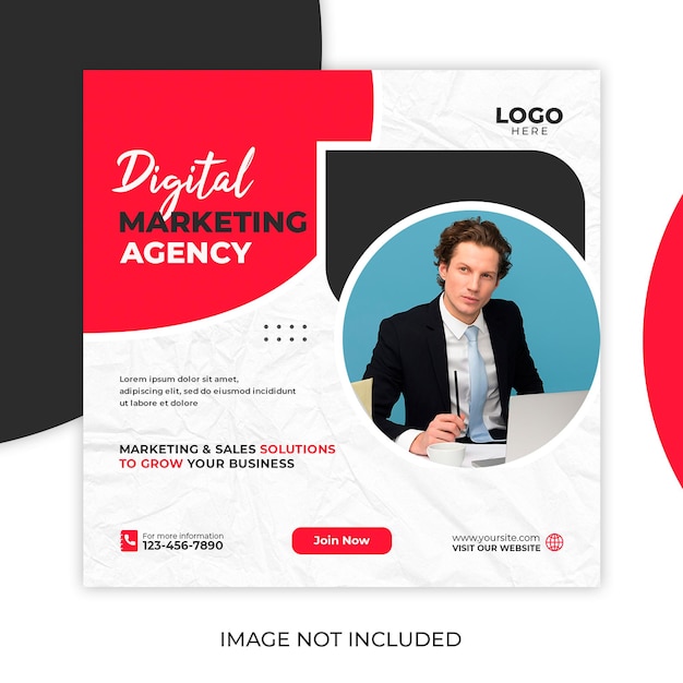 PSD Templates for Digital Marketing Social Media Post and Corporate Web Banner