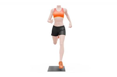 Female Sport Outfit Mock-Up Isolated