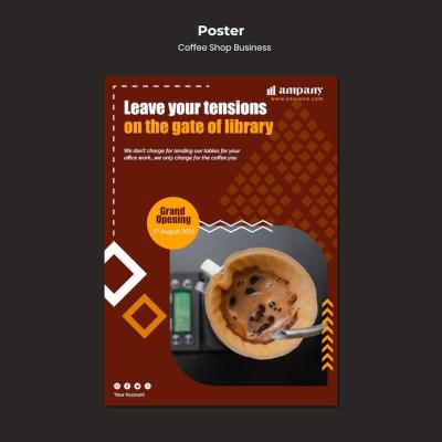 Coffee Shop Business Poster Design Template