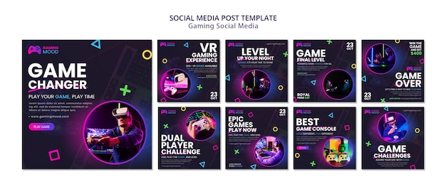 Gradient Gaming Social Media Post Template