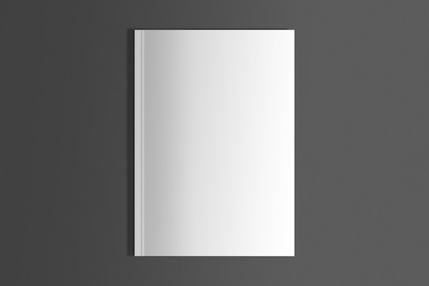 Isolated White Magazine Over Black Surface