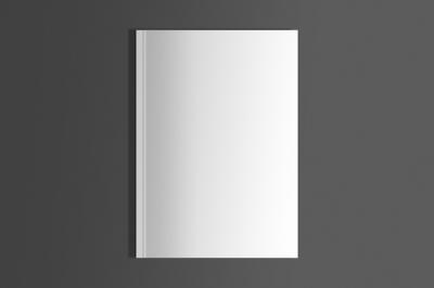 Isolated White Magazine Over Black Surface