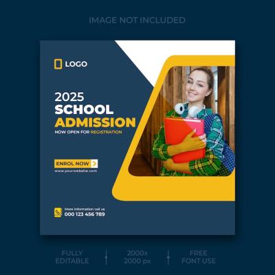 School Admission Social Media Post Template