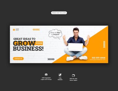 Business promotion and corporate facebook cover template