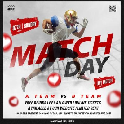 PSD Template for Match Day Social Media – Free Download