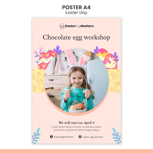 Easter Day Poster with Photo