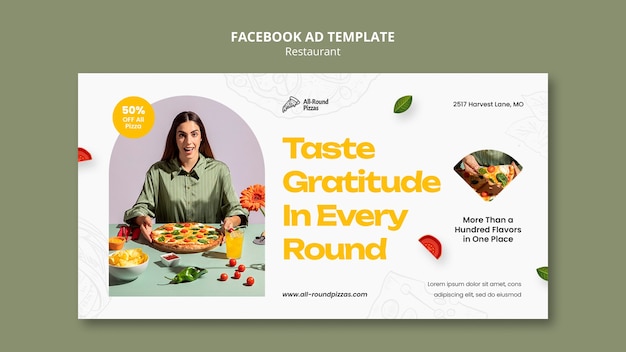 Restaurant Facebook Template: Download for Free