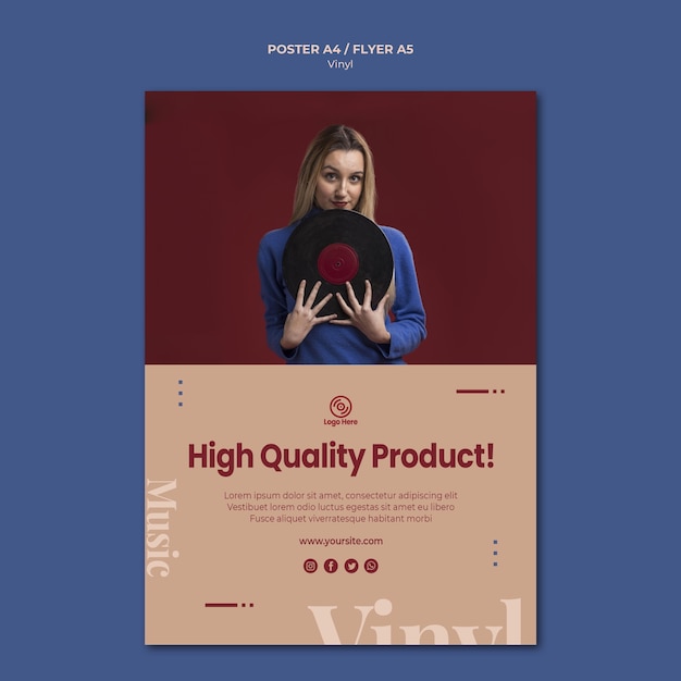 Vinyl High Quality Product Poster Template