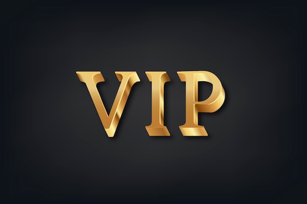 VIP Typography: Download for Free in 3D Golden Font