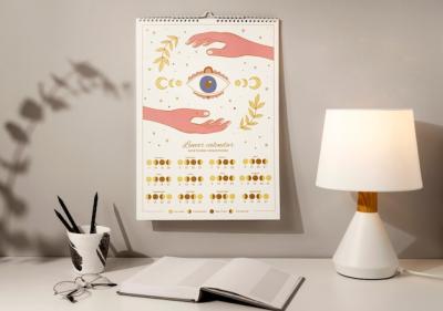 Lunar Calendar with Cute Drawing – Free Download