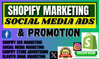 I will do Shopify marketing, setup Facebook shop, social media ads