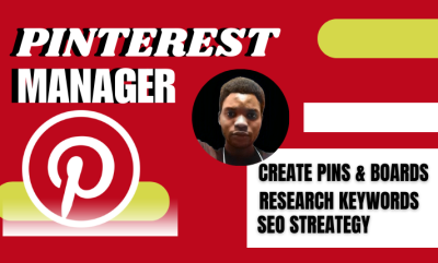 I will be your printerest marketing manager, create pin boards, SEO