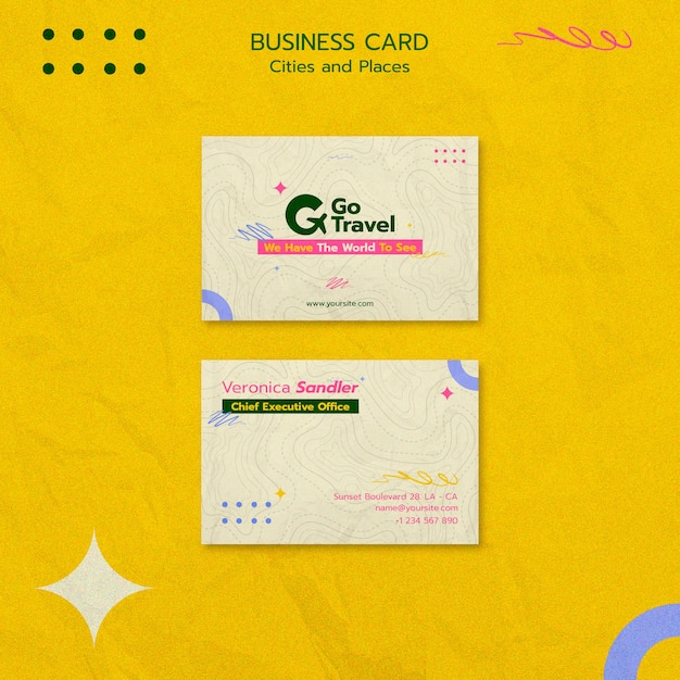 Cities and Places Business Card Templates Free Download