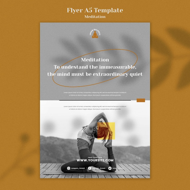 Meditation Lifestyle Vertical Print Template