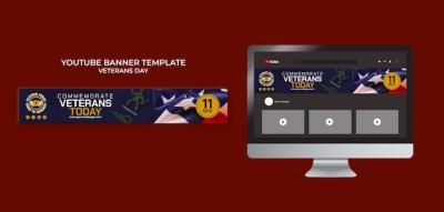 Veterans Day Celebration YouTube Banner | Free Download