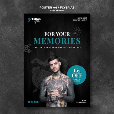 Professional Tattoo Studio Flyer Template