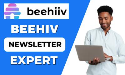 I will setup professionally Beehiiv account Beehiiv newsletter template landing page