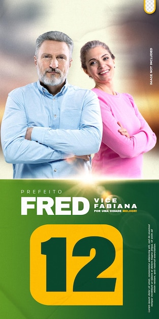 Editable PSD Template for Political Campaign in Brazil: Free Download