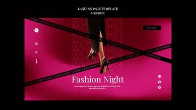 Flat design fashion template