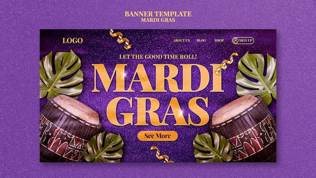 Mardi Gras Template Design