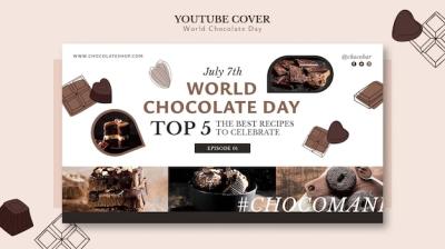 World Chocolate Day YouTube Cover Template