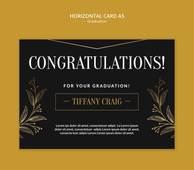 Graduation Celebration Card Template