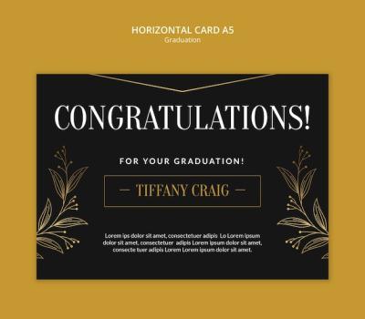 Graduation Celebration Card Template