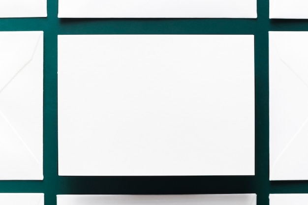 Top View Blank Business Card Concept