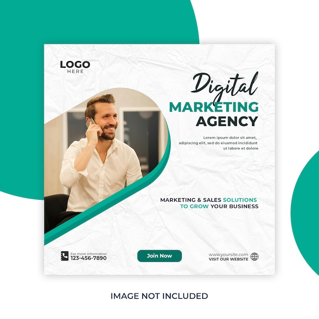 PSD Templates: Digital Marketing Social Media Post and Corporate Web Banner Template