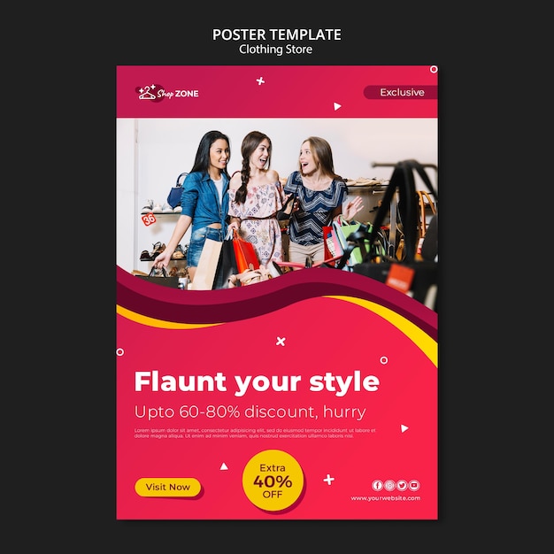 Clothing Store Concept Poster Template