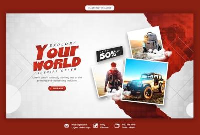 Travel and Tourism Web Banner Template