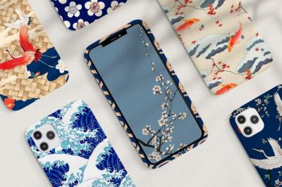 Vintage Japanese Mobile Phone Case Pattern Set