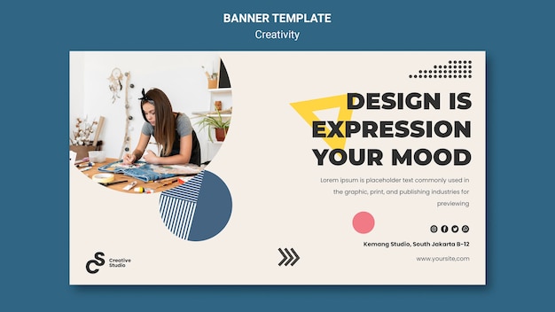 Creativity Concept Horizontal Banner – Free Download