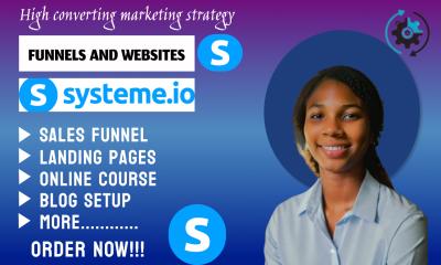 I will build a high converting sales funnel and eye cathing website on systeme.io