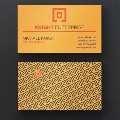 Simple Yellow Business Card