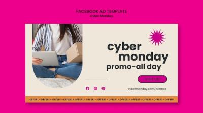 Flat Design Cyber Monday Template