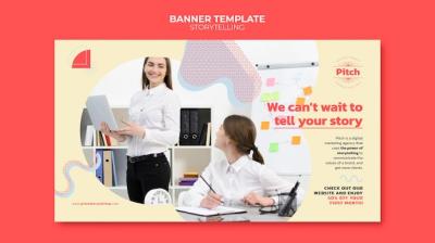 Storytelling banner template for free download