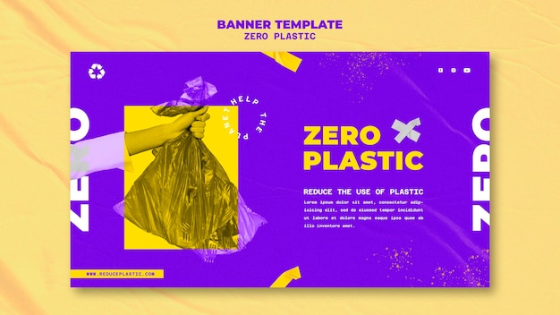 Zero plastic banner design template