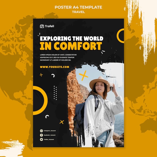 Vertical Print Template for Traveling: Free Download