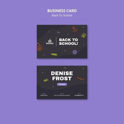 Back to School Business Card PSD Templates